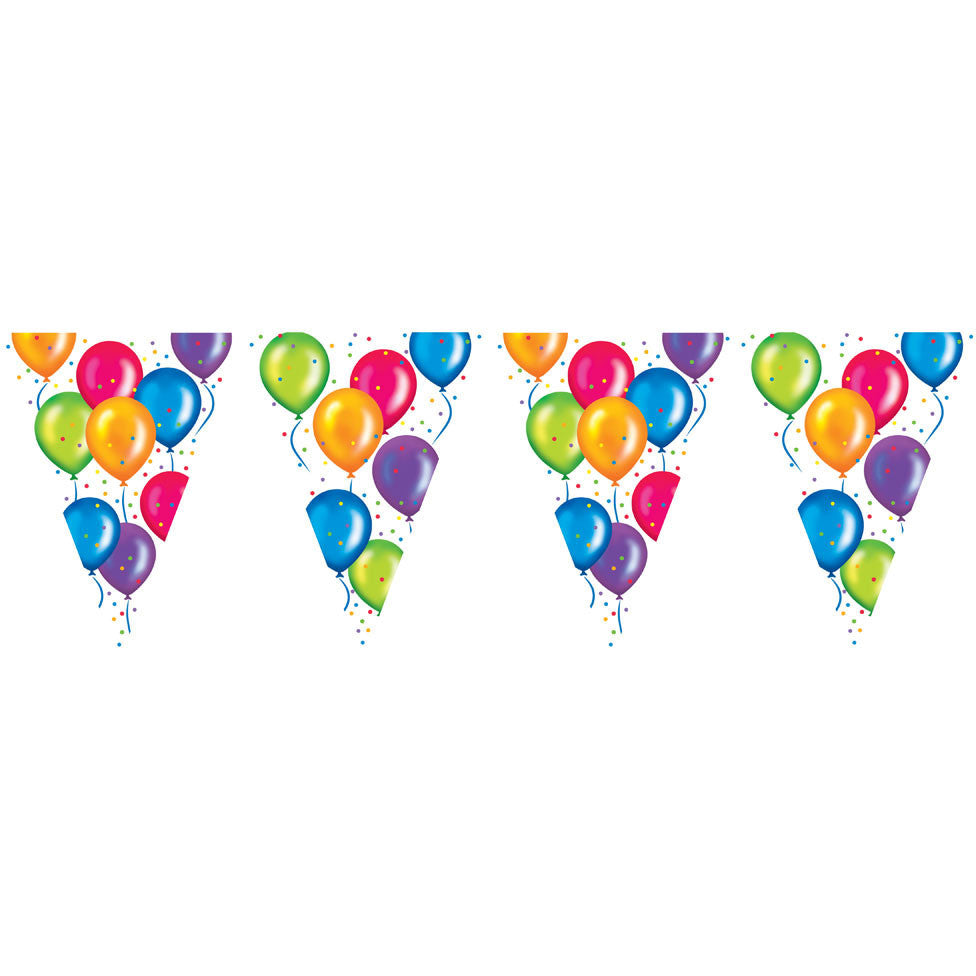 Birthday Balloons Pennant Banner