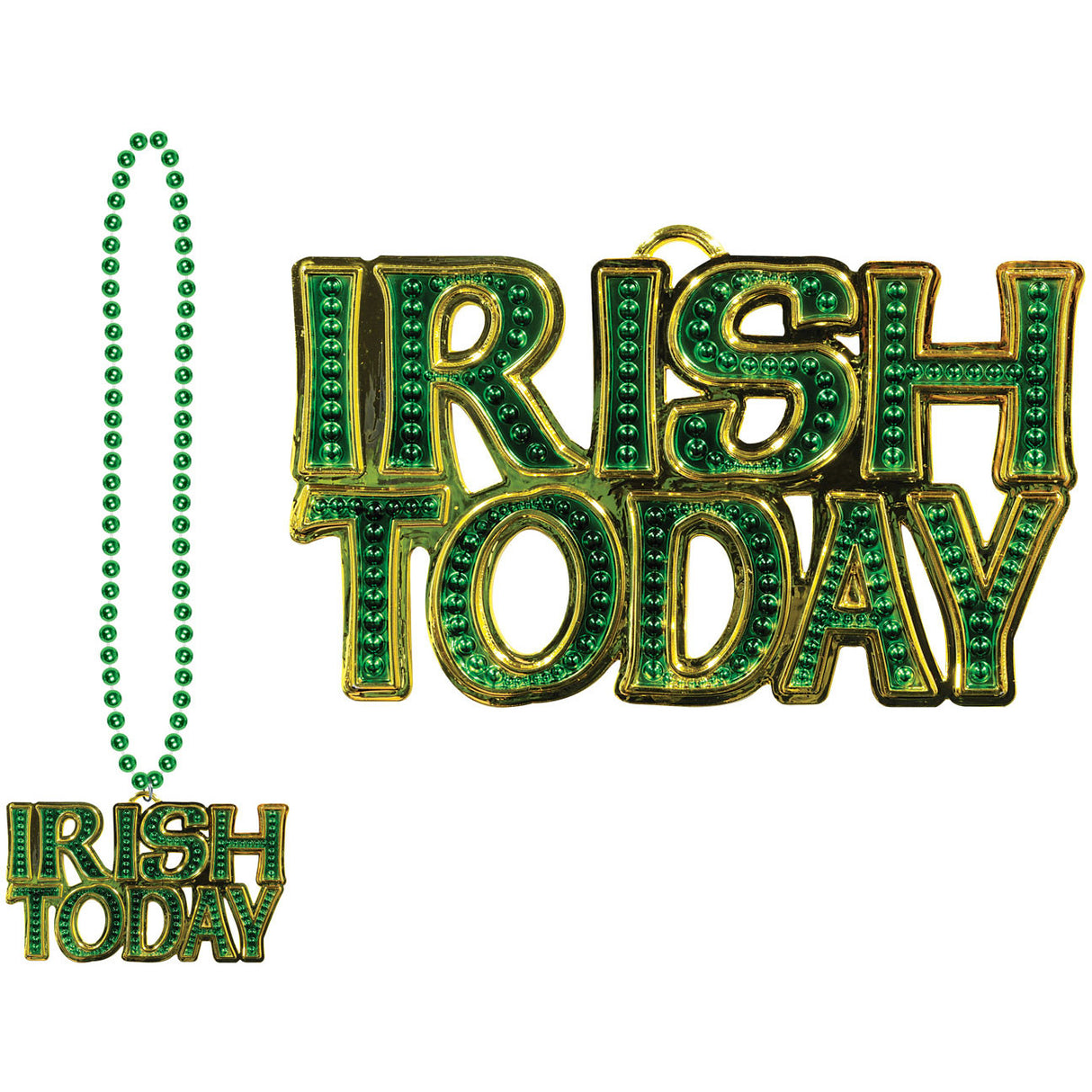 Beads w/Irish Today Medallion