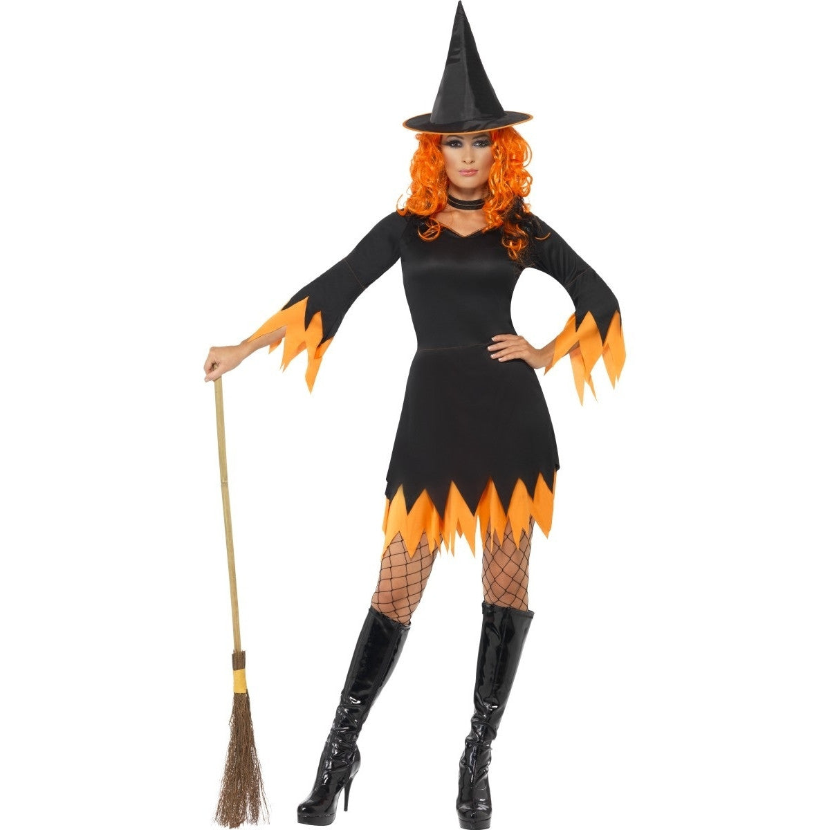 Women's Witch Costume Black & Orange Medium US 10-12