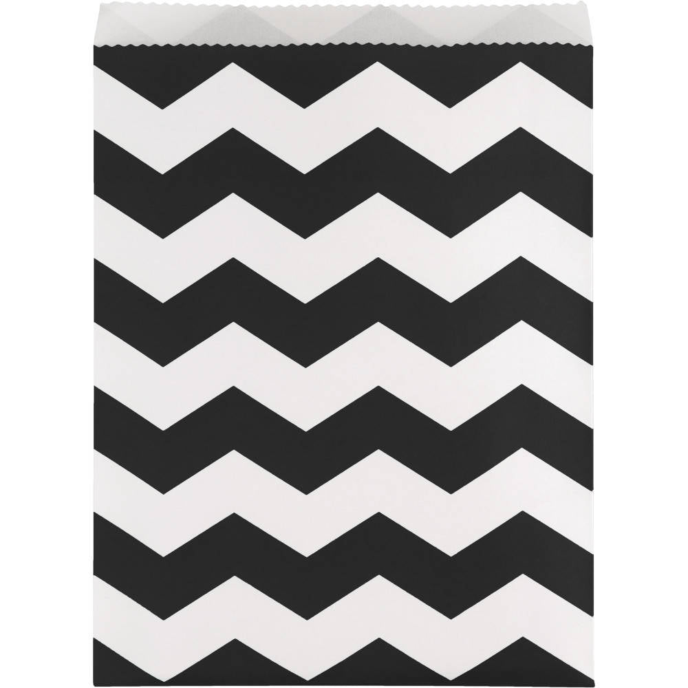 Black Chevron Large Treat Bags (10ct)