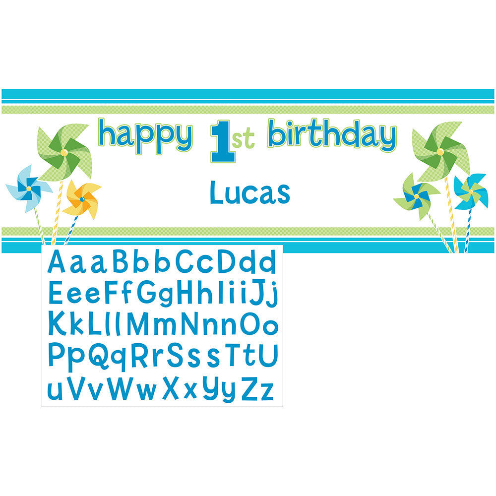 Turning One Boy Party Banner