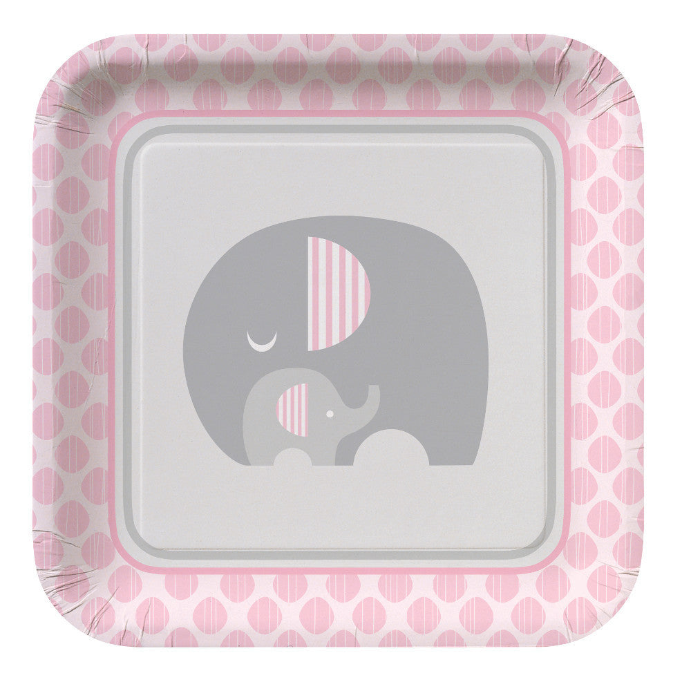 Little Peanut Girl Square Paper Dinner Plates (8ct)