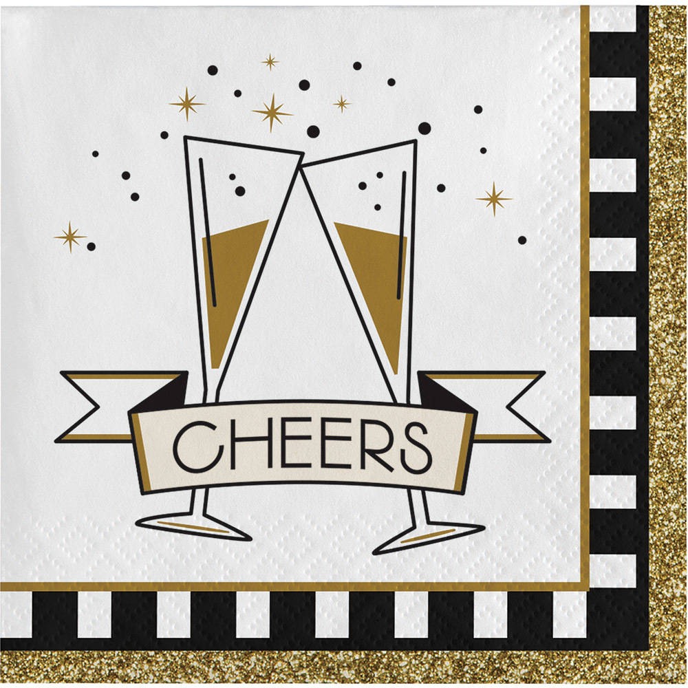 Midnight Celebration Beverage Napkins (16ct)