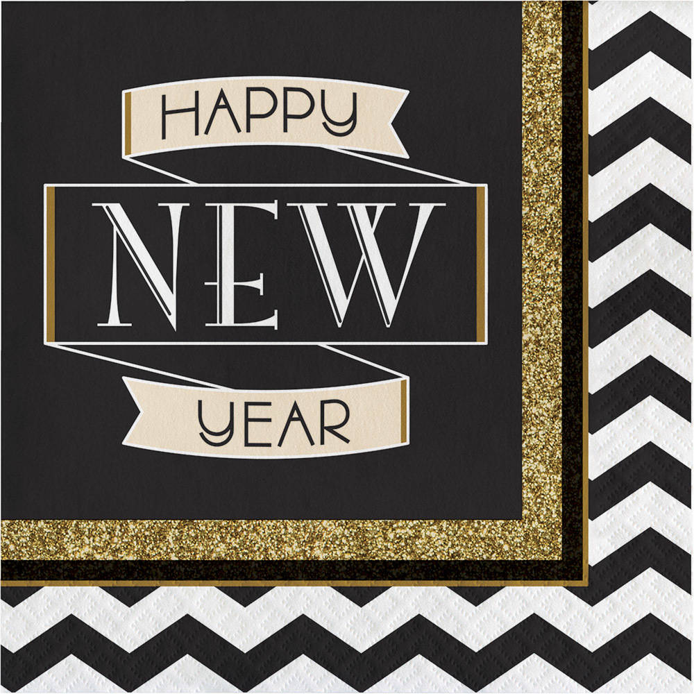 Midnight Celebration Luncheon Napkins (16ct)