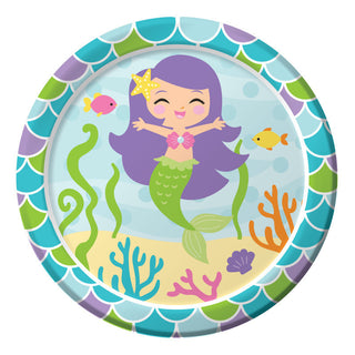 Mermaid Friends Paper Dessert Plates (8ct)