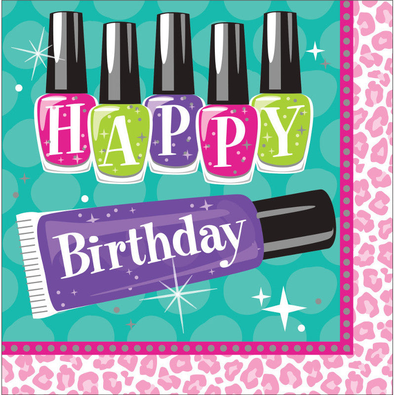 Sparkle Spa Party Luncheon Napkins (16ct)
