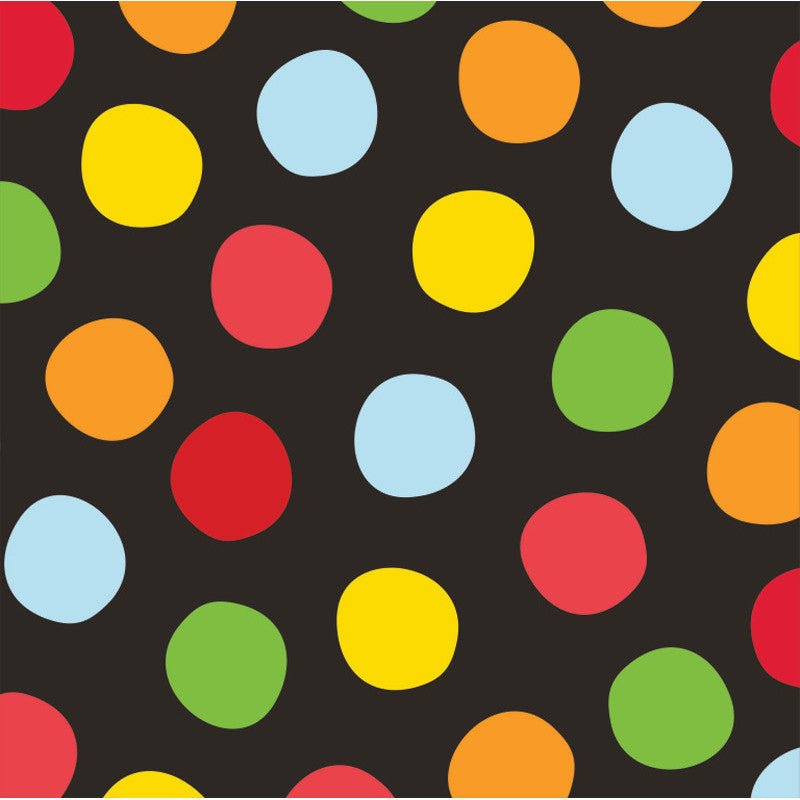 Polka Dot Birthday Beverage Napkins (16 ct)