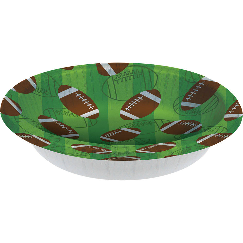 Football Paper Bowls 20 oz (8 ct)
