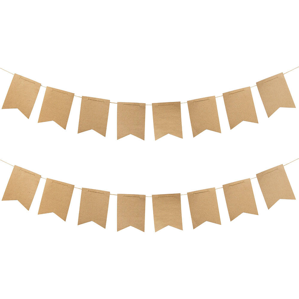 Kraft Pennant Banner with Twine