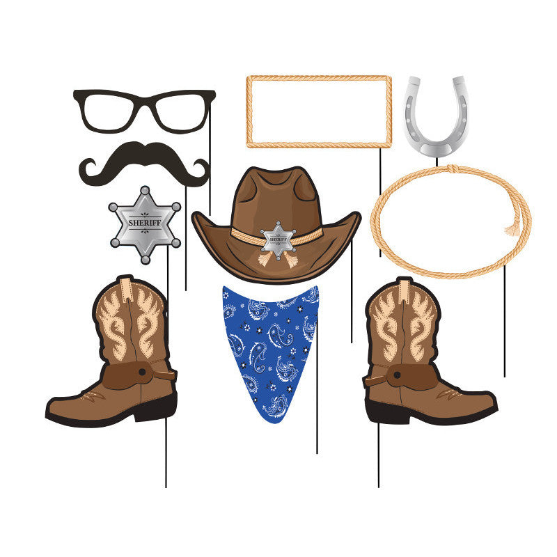 Blue Bandana Cowboy Photo Props (10 ct)