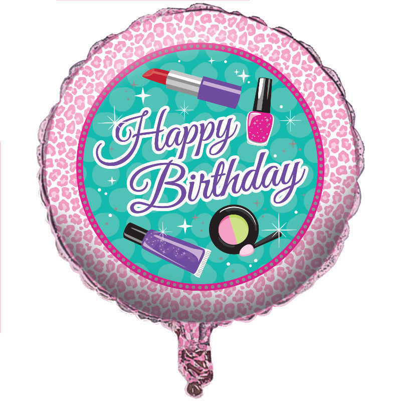 Sparkle Spa Party 18" Round Foil Balloon