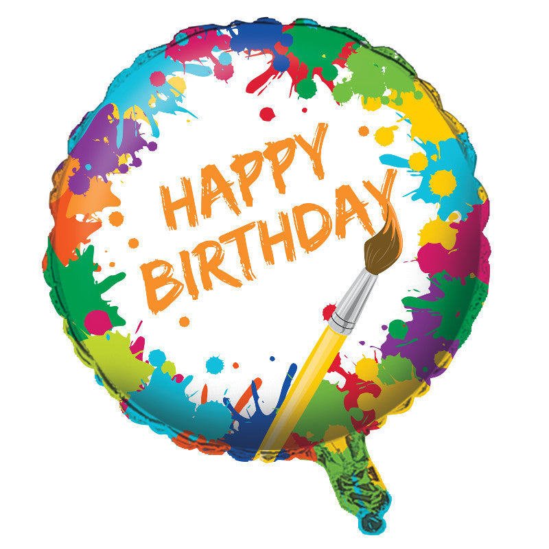 Art Party 18" Round Foil Balloon