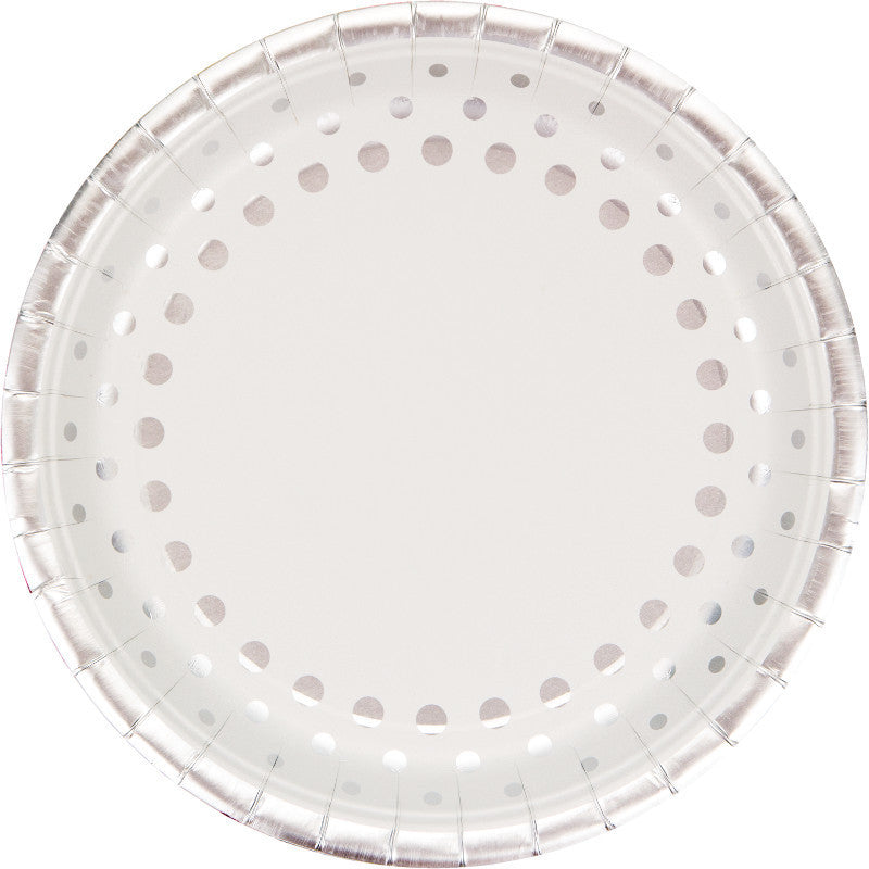 Sparkle and Shine Silver Dinner Plates (16ct)