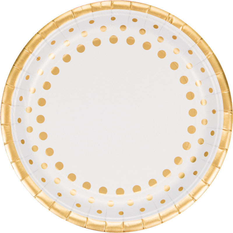 Sparkle and Shine Gold Paper Banquet Plates (8ct)