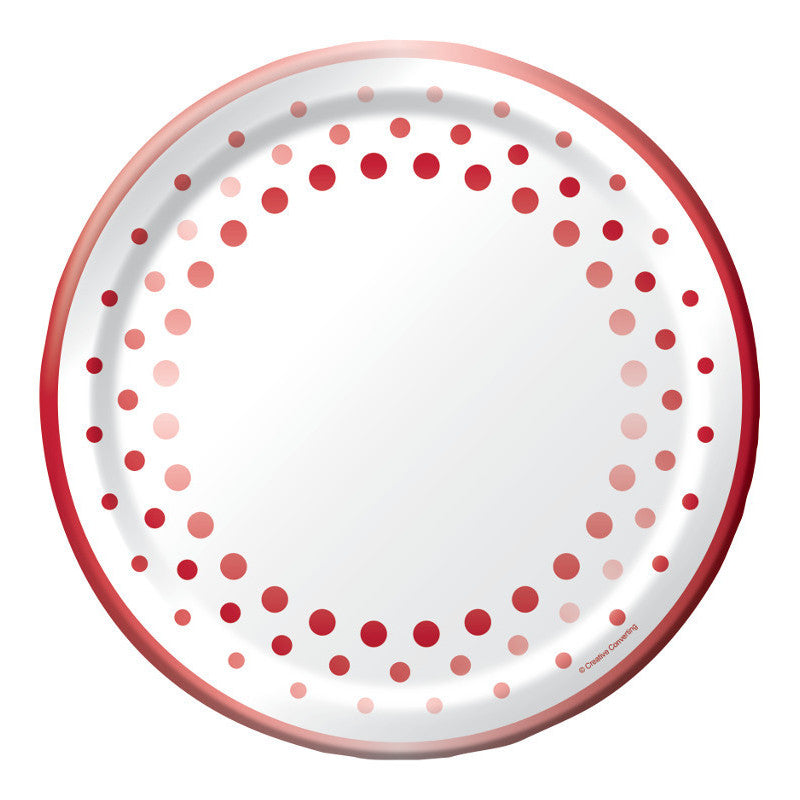 Sparkle and Shine Ruby Paper Banquet Plates (8 ct)