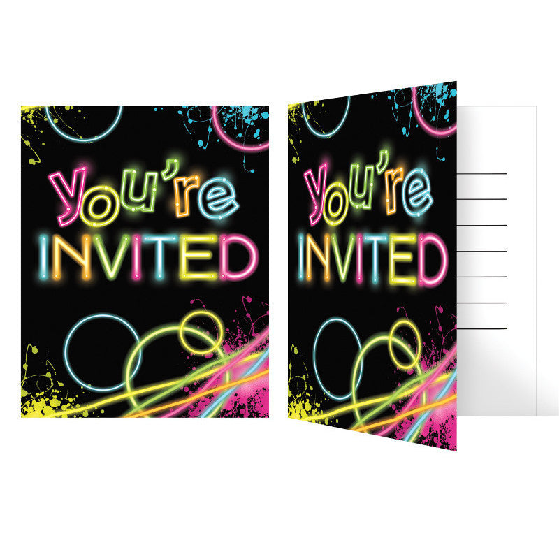 Glow Party Invitations (8 ct)