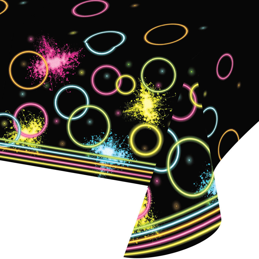 Glow Party Rectangle Plastic Tablecover