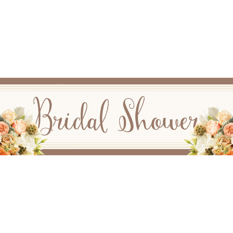 Rose Gold Bouquet Party Banner