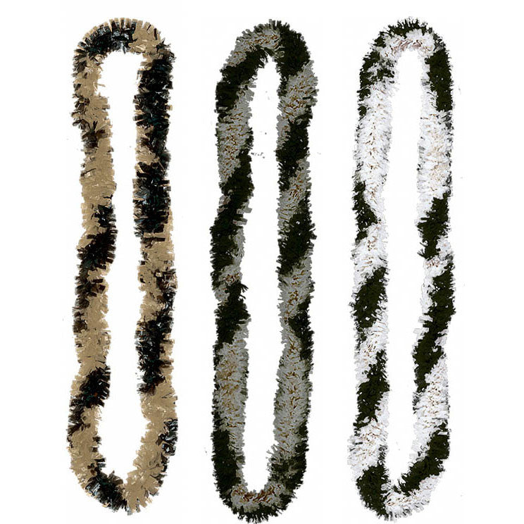 Two-Tone Fringe Leis (3ct)