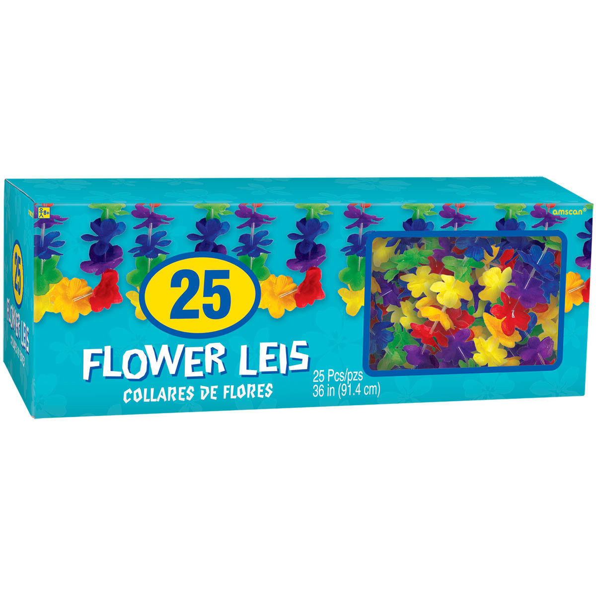 Multi Colored Flower Leis (25ct)