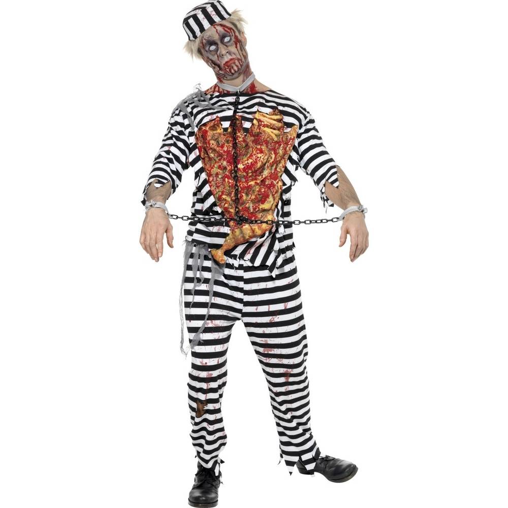 Zombie Convict Men's Costume Medium Chest 38-40", Waist 32-34", Inseam 32.75"