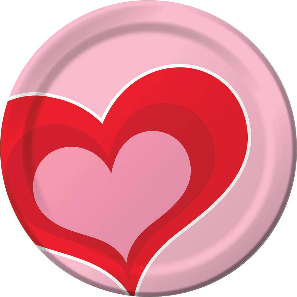 Valentine Hearts Valentine's Day Luncheon Plates (8 ct)