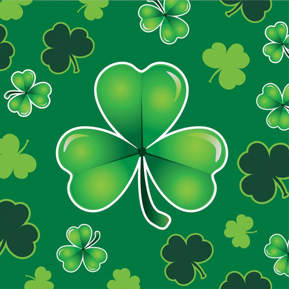 Clover Crazy St. Patrick's Day Beverage Napkins (16ct)