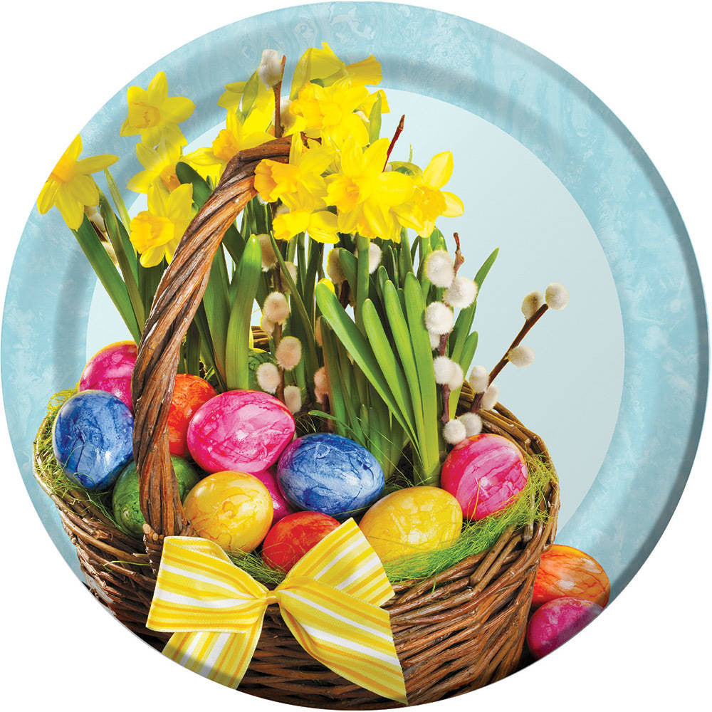 Beautiful Basket Easter Dinner Plates (8 ct)