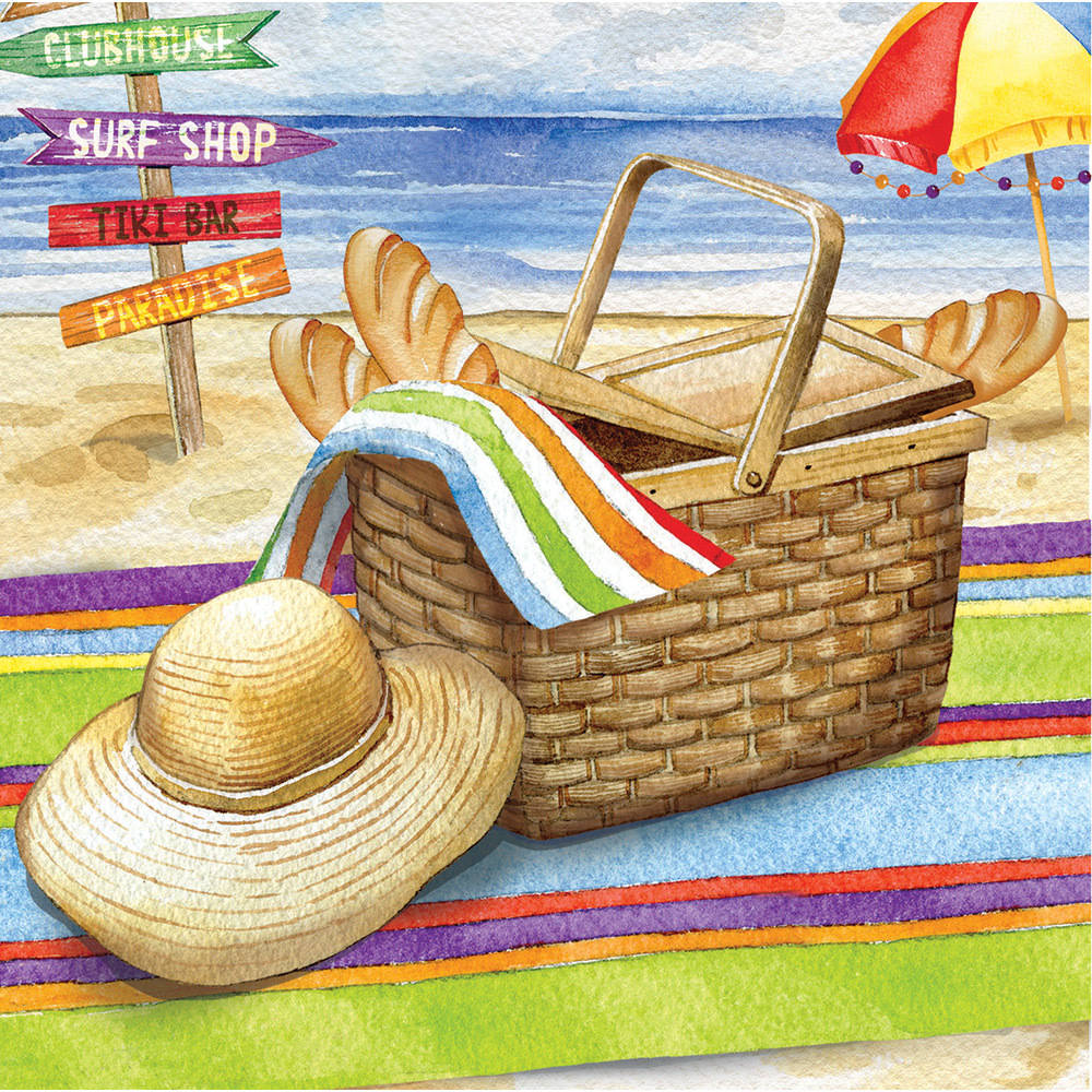 Day at the Beach Beverage Napkins (16 ct)