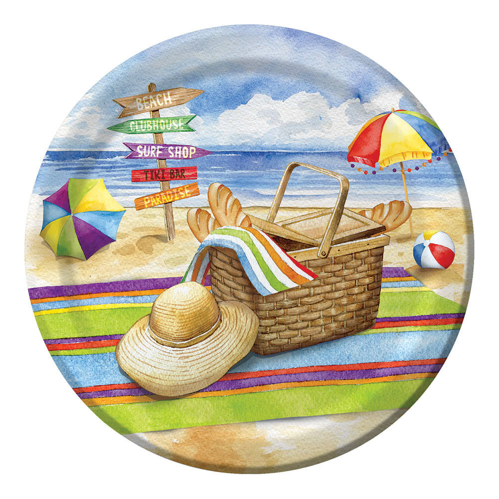 Day at the Beach Dessert Plates (8 ct)