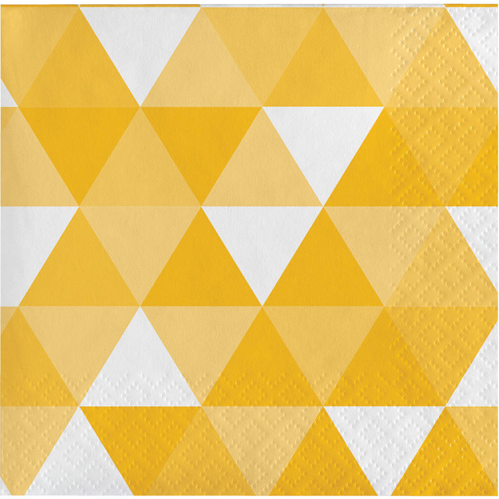 School Bus Yellow Fractal Beverage Napkins (16ct)