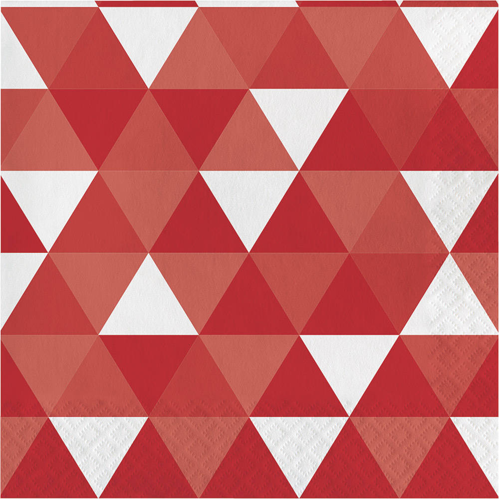 Classic Red Fractal Luncheon Napkins (16ct)