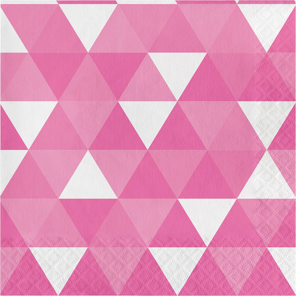 Candy Pink Fractal Luncheon Napkins (16ct)