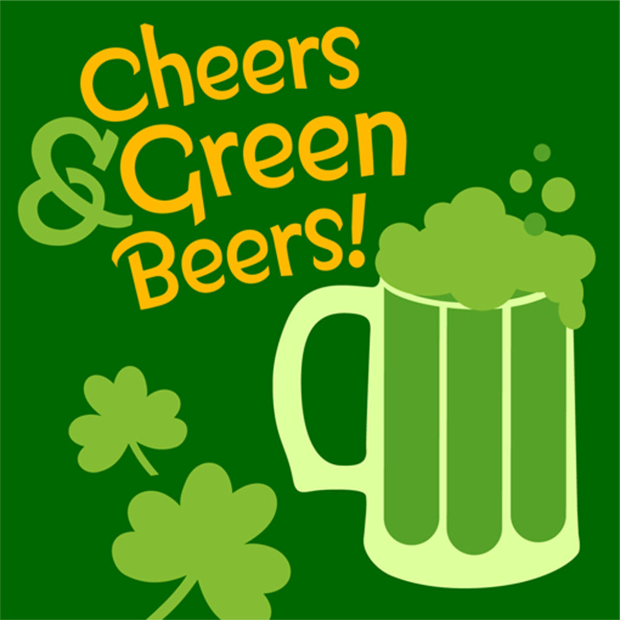 Shamrock Day Beverage Napkin