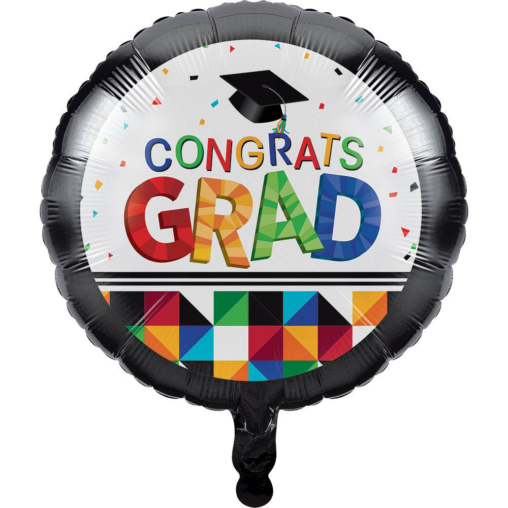 Fractal Fun 18" Graduation Foil Balloon