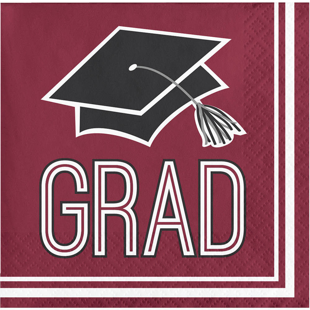 Congrats Grad Berry Beverage Napkins (36 ct)