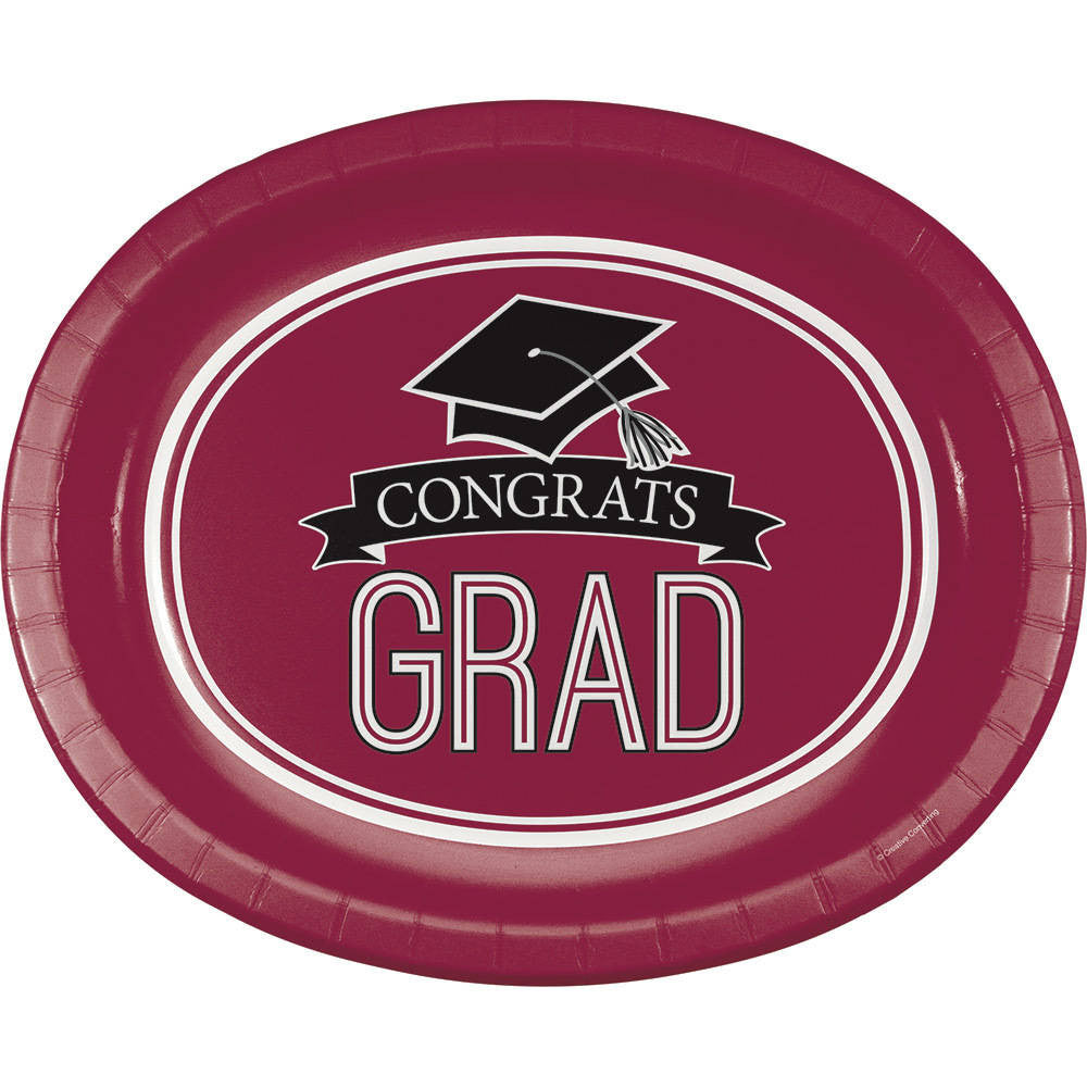 Congrats Grad Berry Banquet Plates (8 ct)