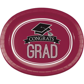 Congrats Grad Berry Banquet Plates (8 ct)