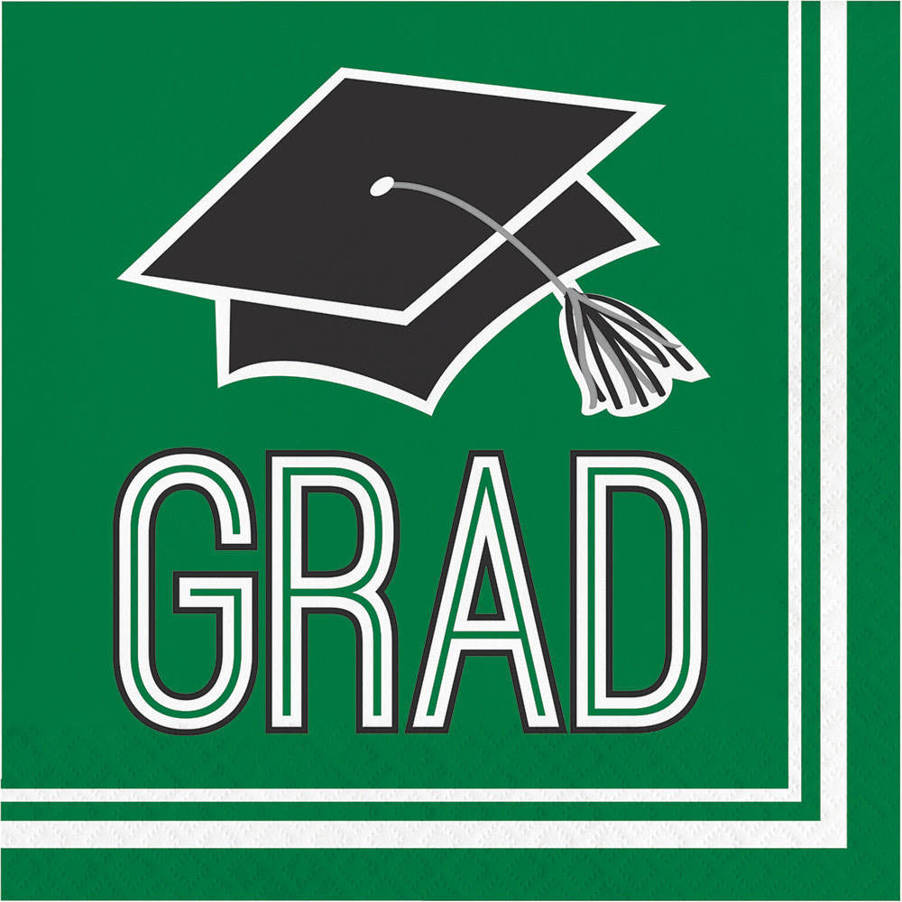 Congrats Grad Green Luncheon Napkins (36 ct)