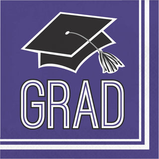 Congrats Grad Purple Luncheon Napkins (36 ct)