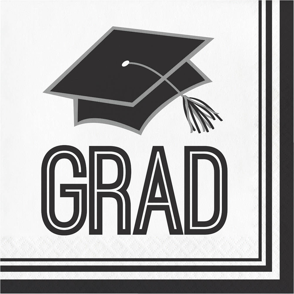 Congrats Grad White Luncheon Napkins (36 ct)