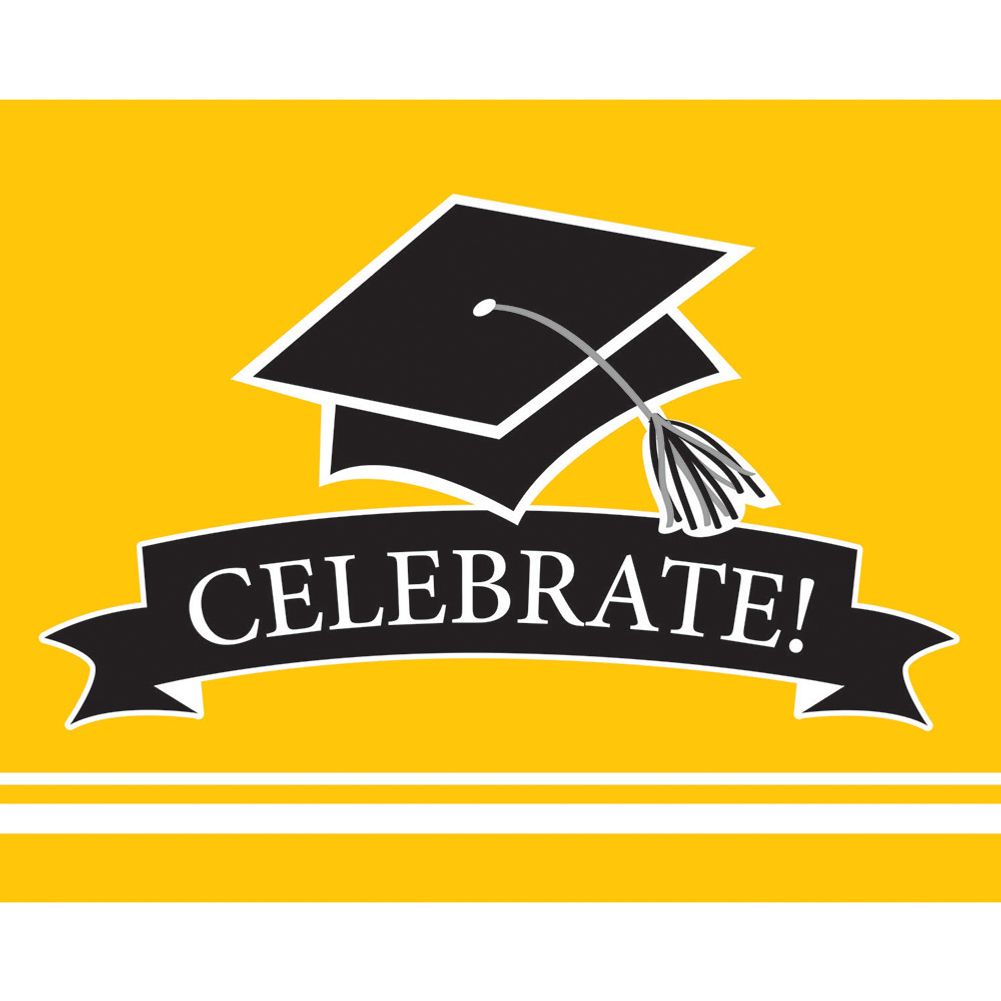 Congrats Grad Yellow Invitations (25 ct)