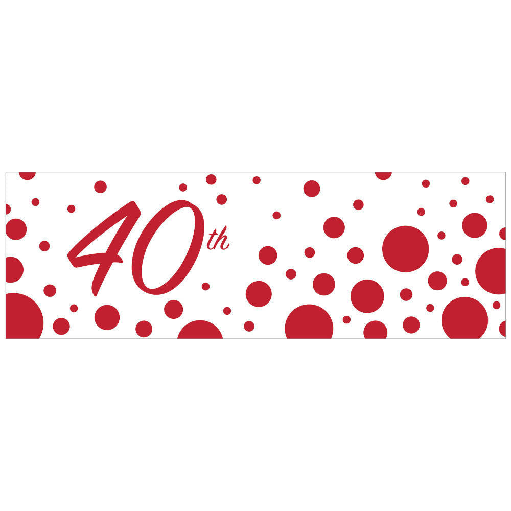 Sparkle and Shine Ruby 40th Anniversary Party Banner