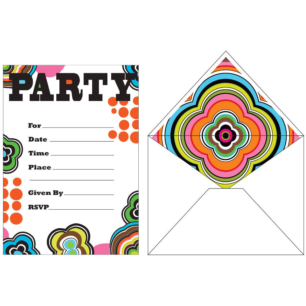 French Bull Mod Birthday Invitations (10 ct)