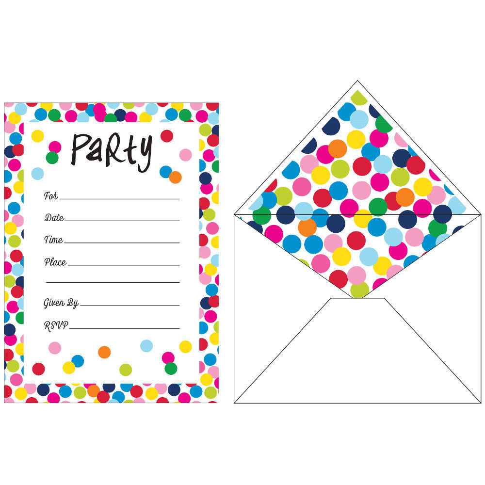 French Bull Birthday Dots Invitations (10 ct)