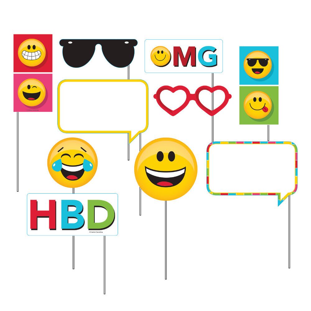 Show Your Emojions Photo Props (10 ct)
