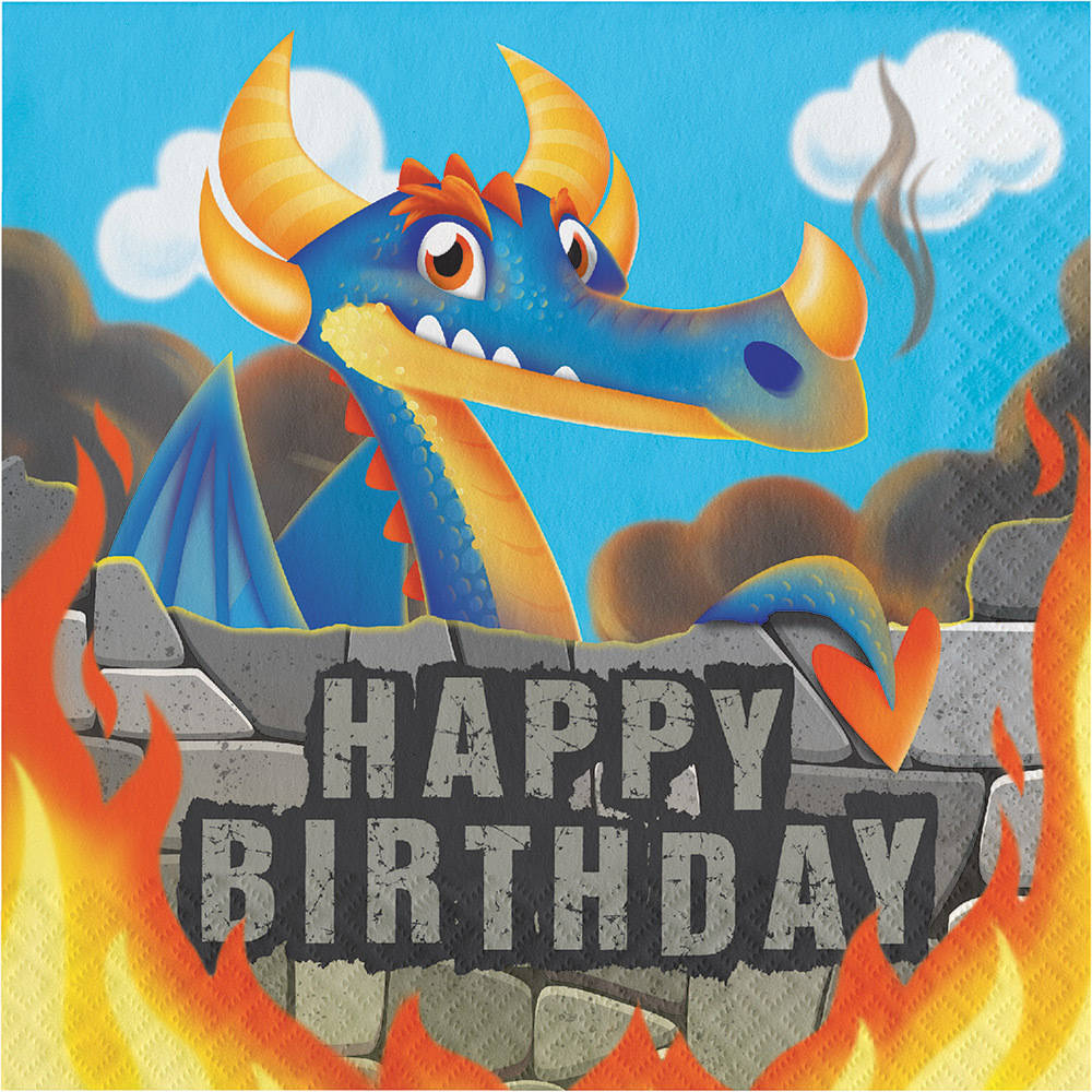 Dragons Happy Birthday Luncheon Napkins (16ct)