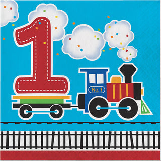 All Aboard 1st Birthday Luncheon Napkins (16ct)