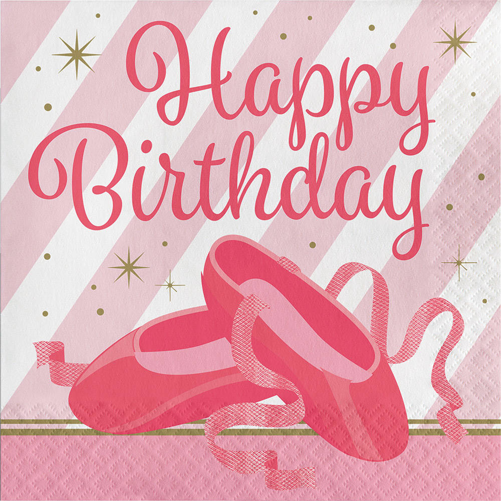 Twinkle Toes Happy Birthday Luncheon Napkins (16ct)