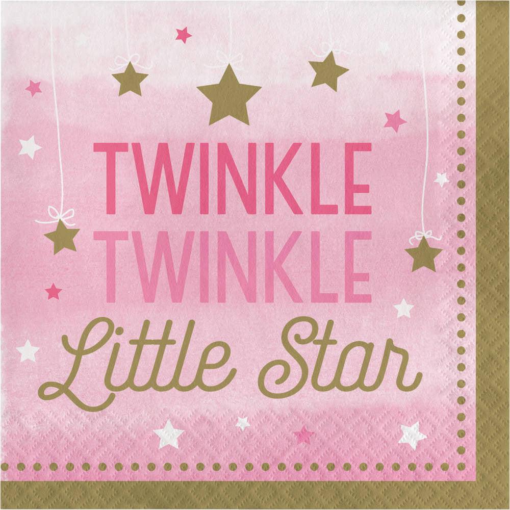 One Little Star Girl Luncheon Napkins (16ct)